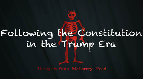 Thoughts from Maharrey Head #71: Following the Constitution in the Trump Era
